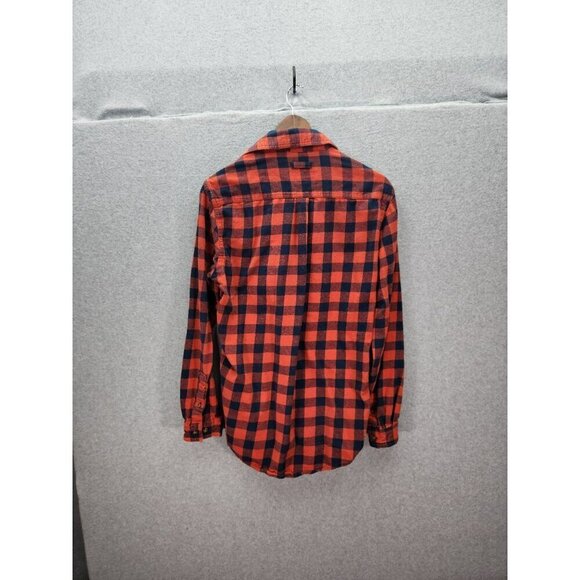 Boston Traders Red & Black Plaid Flannel Shirt Long Sleeve 100% Cotton Size S - Picture 6 of 6